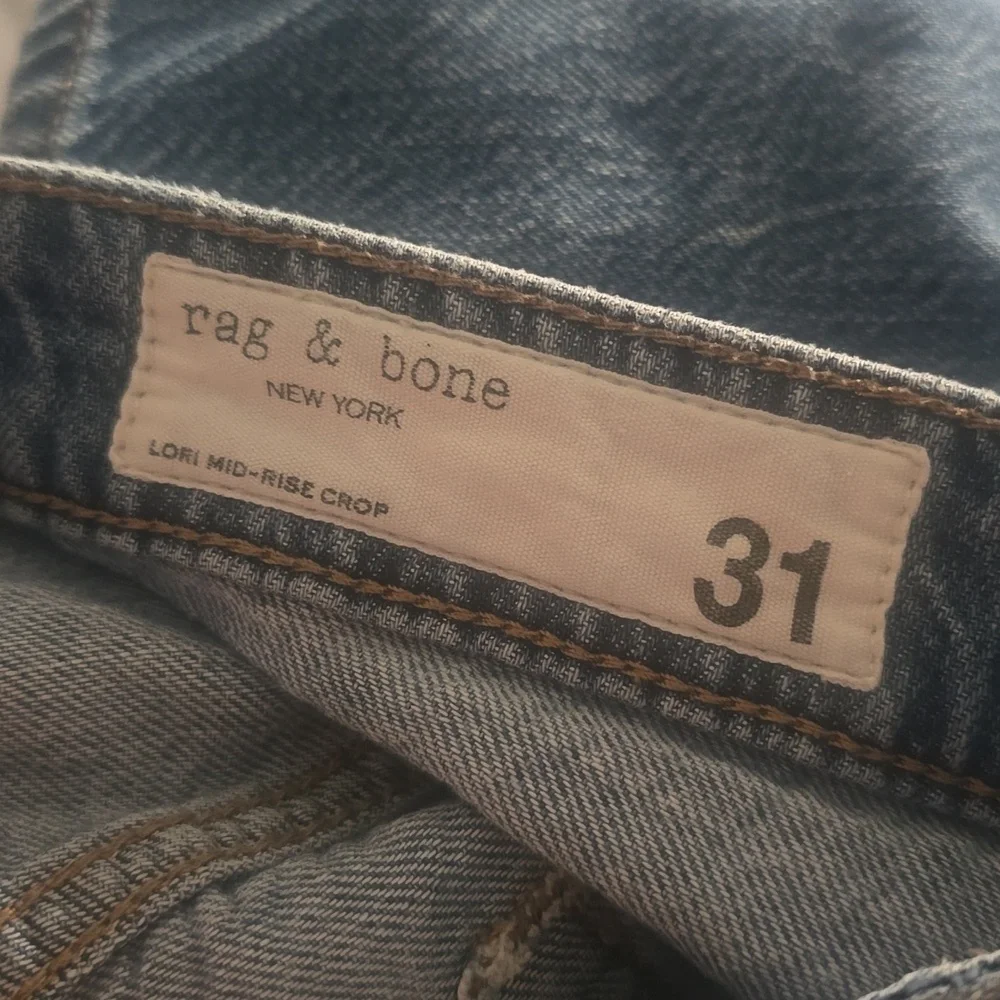 Rag & Bone Lori Mid Rise Crop Wide Leg Jeans in Medium Wash Size 26 - Picture 5 of 6
